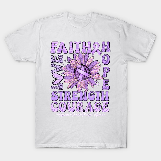 Hypokalemic Periodic Paralysis Awareness - Sunflower strong faith love T-Shirt by Gost